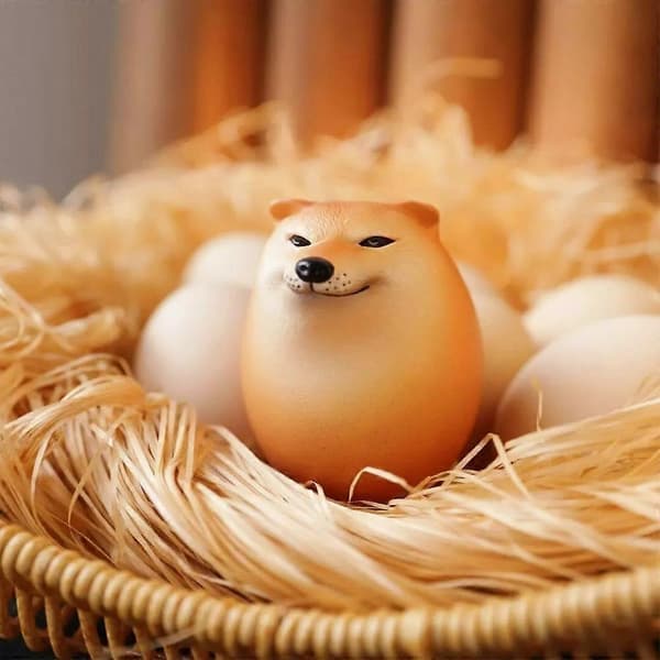 Squishy Leke Shibako Hund Egg, Shipapa Egg Squishy Leke Nøkkelring
