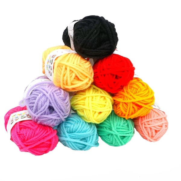 12-pack Cotton Yarn, Knitting and Crocheting in Various Colors