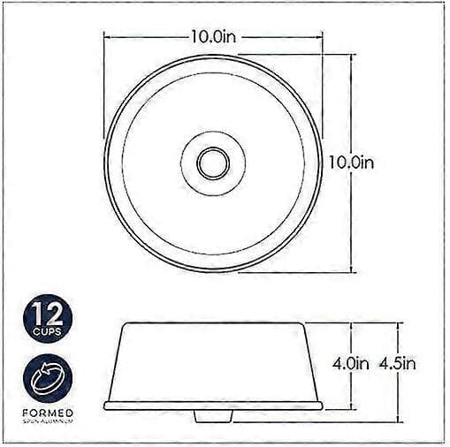 10-tommers formkakeform non-stick, robust 1 mm karbonstål