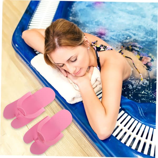 10 st engångstofflor för hotell, spa, skönhetssalong, bulk, inomhusgästtofflor, bekvämt EVA-material