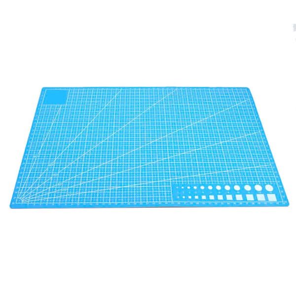 Self-healing PVC Cutting Mat A3 Grid for Paper Leather Fabric Blue