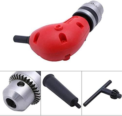 1 Set 90 Degree Right Angle Extension Chuck 1-10mm Three-Jaw Chuck Tool Right Angle Drill Attachment with 9.5mm & 3/8\" Shank