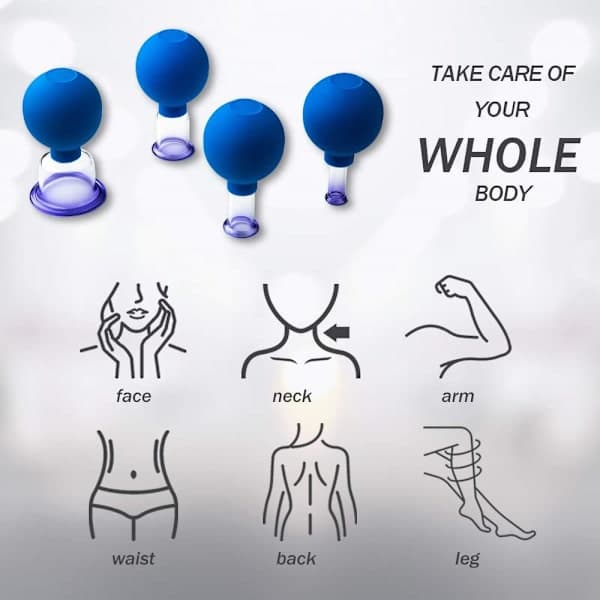 Cupping til behandling og massage 4 stk