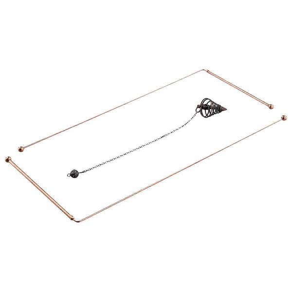 Copper Dowsing Rod - 99.9% Pure Copper 2PCS Dowsing Rods Energy Water Dowsing Detector with Pendulum