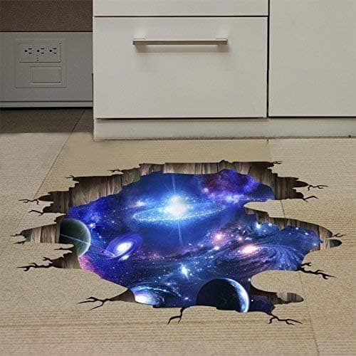 Creative 3D Blue Cosmic Galaxy Wall Sticker Removable PVC Magic M