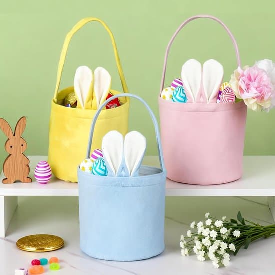 Easter Baskets (Set of 3) – Cute Small Easter Baskets for Egg Hunt – Plush Easter Baskets – Reusable – Empty Gift Baskets – Easter Egg Hunt