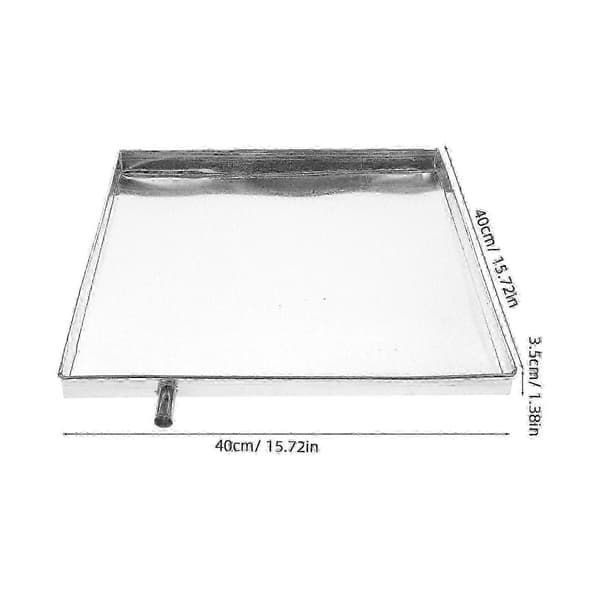 Drip tray with outlet pipe for AC external unit condensate drain