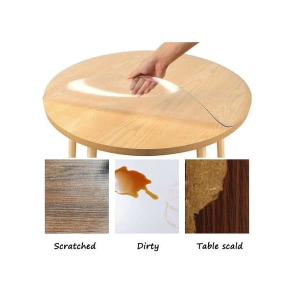 Rund duk - PVC - Transparent - Halkfri - Vattentät - 60 cm
