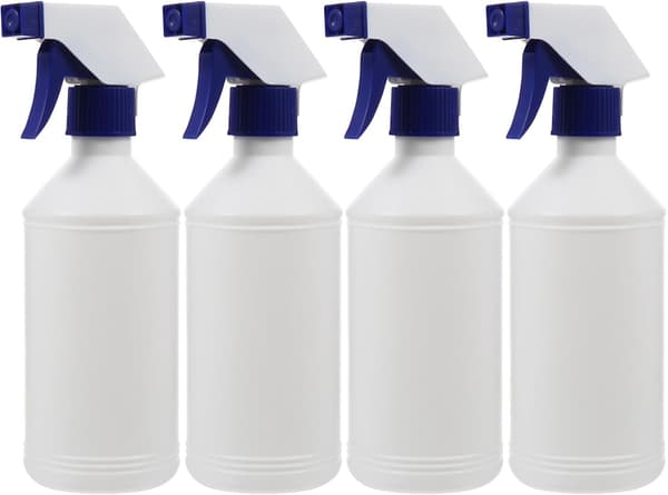 Tyhjä suihkepullo 500 ml PET uudelleentäytettävä säiliö 4 kpl valkoinen