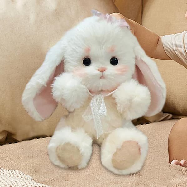 Rabbit Making Kit, Plush Doll Sewing Set Adults, 30cm Portable Bendable Rabbits with Joints, Craft Kit with Felt Material Manual, Fun for Art