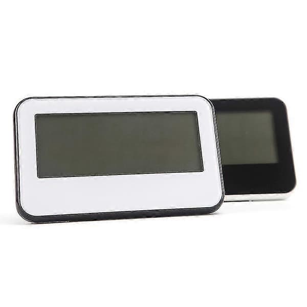 Large Silent LCD Wall Clock with Temperature and Humidity Display, Clock with Day and Date, Digital Wall Clock for Home Office