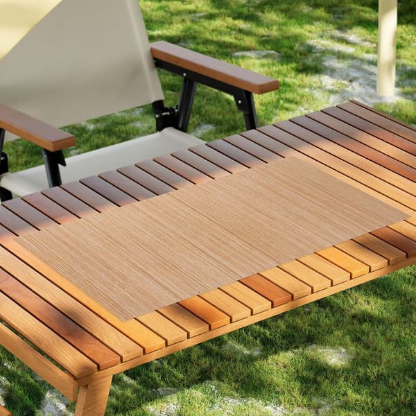 Bambus bordløper 30 cm bred Naturmateriale i bambus Khakifarget Klippbar Glatt