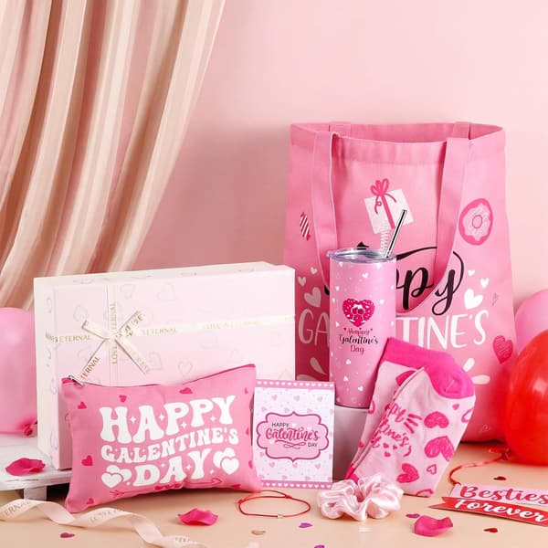 8 stk. Happy Galentine's Day til kvinders fest