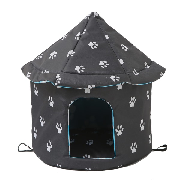 Utomhuskatthus, väderbeständiga hus för små hundar, söt husdjursstuga för inomhushundar, (traditionell, medium jurta) 35 cm