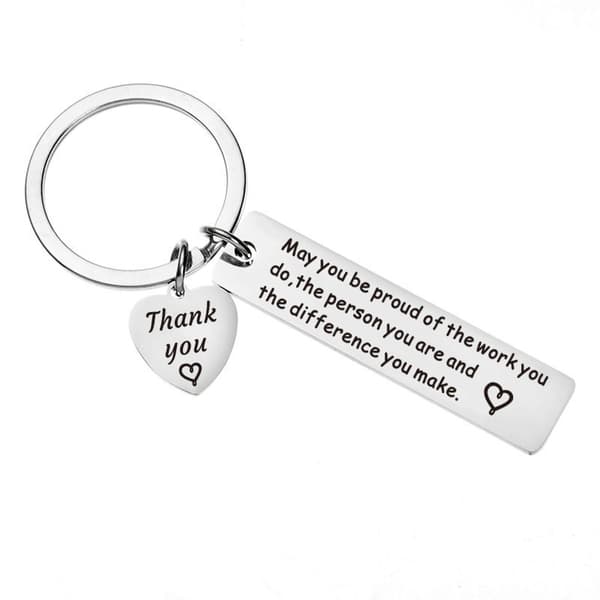 6 Pcs. Appreciation Message Keychains - Inspirational Gifts for Colleagues