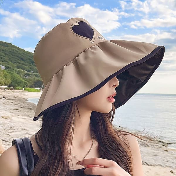 Sommermode Piger Stofhat Solhat Sommerhat KHAKI khaki khaki khaki