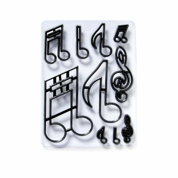 Musik fondantformar, A10PCS bröllopskakform set för årsdag/bröllop/förlovning tårtdekoration sockerhantverk skärning