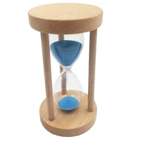 Rund träram timglas timglas för barn present heminredning blå 25min