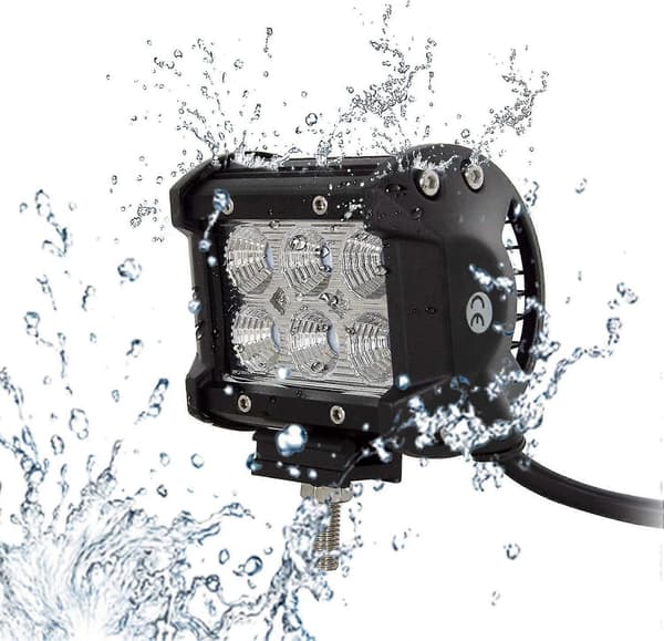 LED-arbetsljusramp – 4 \" 18W flood combo-stråle DC 12V-24V 6000K terräng för fordon & 4x4 – 10,2 cm