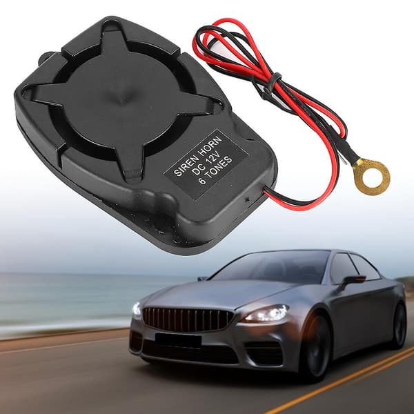 DC12V Car Vehicle Anti-theft Alarm Speaker Horn 6 Sounds 110db Security System Accessory [DB]