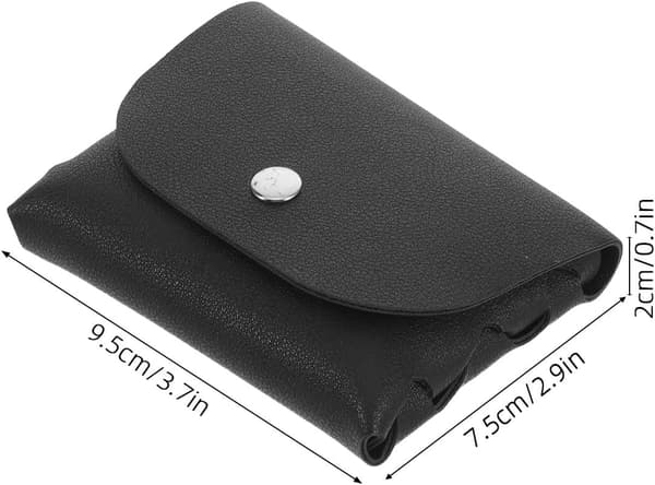 2 stk. foldbar brilleopbevaringspose med sort PVC til rejser og vandreture