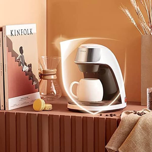 KONKA Coffee Maker 2 in 1 with Travel Mug and Cup Portable Lightweight 300ml
