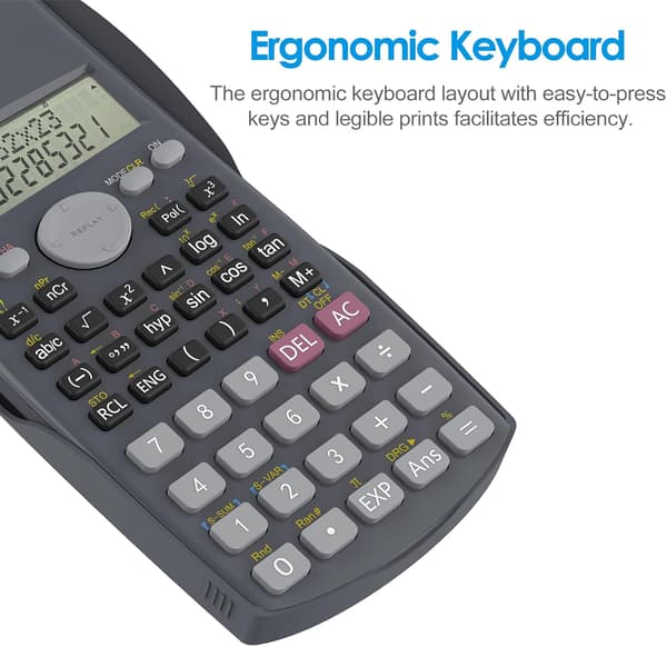 Scientific Calculator for Engineers, Suitable for School and Business, Black
