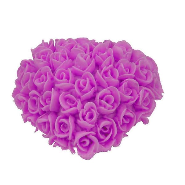 Hjerteformet Rosebukett Fondantform Kakeform Baking DIY Silikon Kakeform