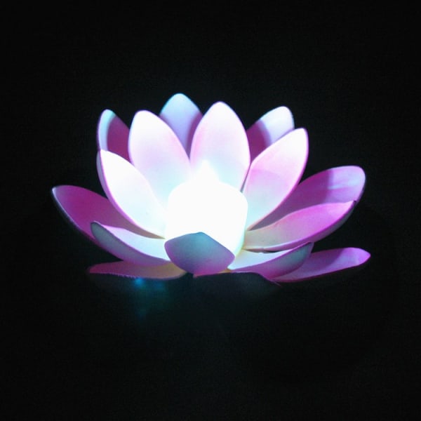 Flydende Lanterne LED Lotus Lampe, Velsignelse og Ønske Lampe, EVA Materiale, Amfibisk Type
