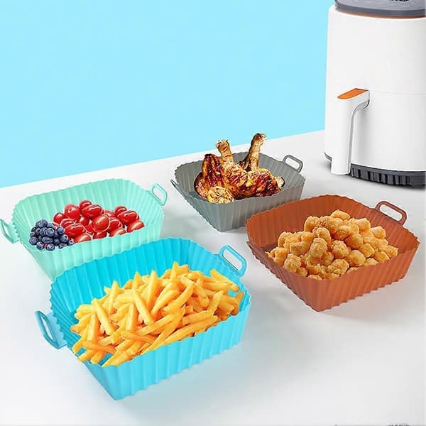 Airfryer Silikone Bageform Genanvendelig Silikone Airfryer Foringsbakke Erstatning Airfryer Tilbehør A