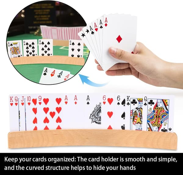 Kortinpidike, 4 kpl pokeritelineitä, pelikortinpidike, handsfree