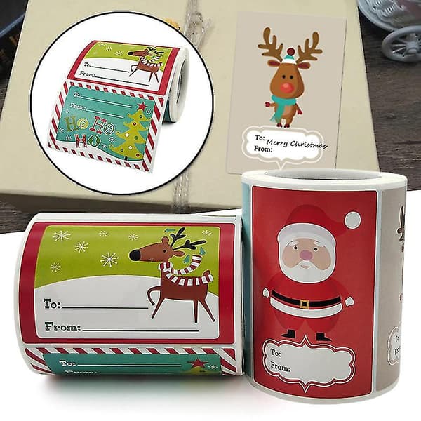 250 Stickers for Cards, Gift Envelopes, Box, Merry Christmas Stickers