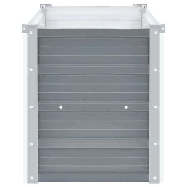 vidaXL Højbed af galvaniseret stål 160x40x45 cm grå