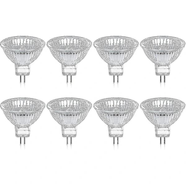 8-pack GU5.3 MR16 35W 12V Halogen Bulbs - Dimmable, Warm White 2800K[JSR]