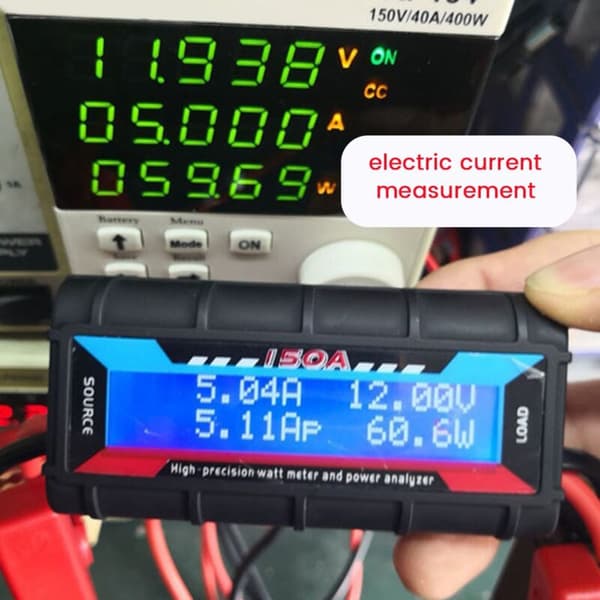 150A Høypresisjons Wattmeter Effektanalysator LCD Bakgrunnsbelysning Wattmeter 150A Effektmåler Analyseinstrument