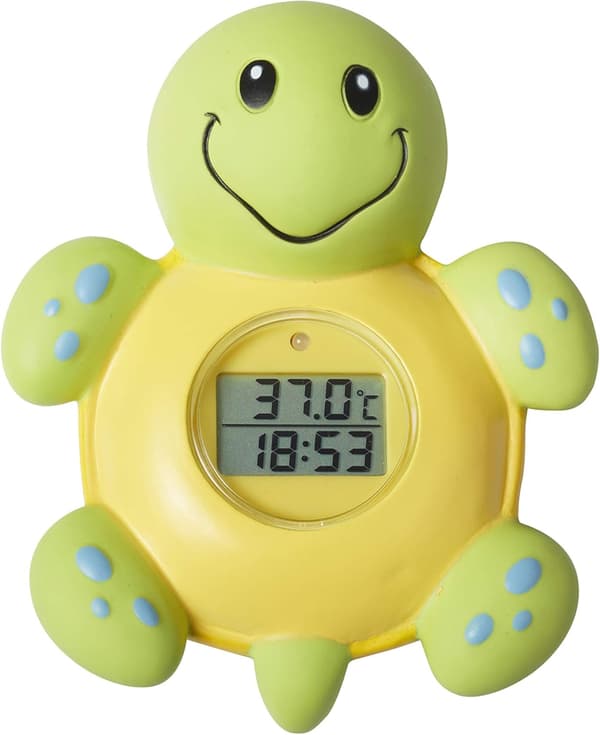 Badtermometer og ur, skildpadde