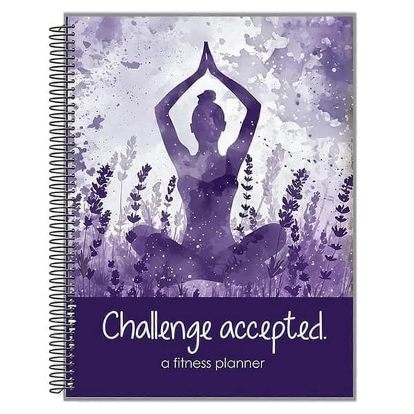 Challenge Accepted 90-Day Workout Planner - Exercise & Meal Spiral Notebook with Progress Tracker