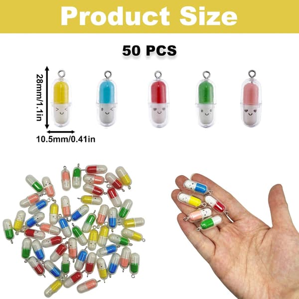 24PCS Jordgubbsberlocker i harts 24PCS Capsule