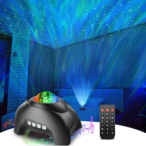 (musta) LED-pöytälamppu laturilla, Mini-tunnelmalamppu Bluetooth-kaiuttimella, Älykäs valaistusäänikone makuuhuoneeseen