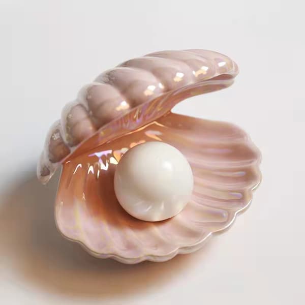 Shell Pearl Light LED Aksentlampe Bærbar Nattlampe - Dontodent Rosa