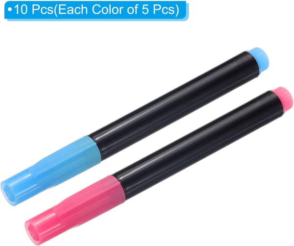 Whiteboardpennor, 10-pack blå+rosa bläck fin spets låg lukt whiteboard för kontor hem klassrum, svart