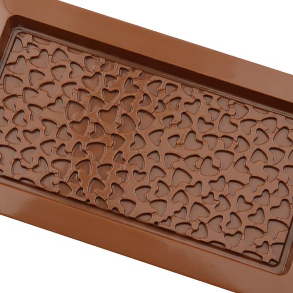 Silikone Chokoladeform, Non-Stick, 1-pak Slikform, 21,2*10,6*1,1cm - Hjerteformet