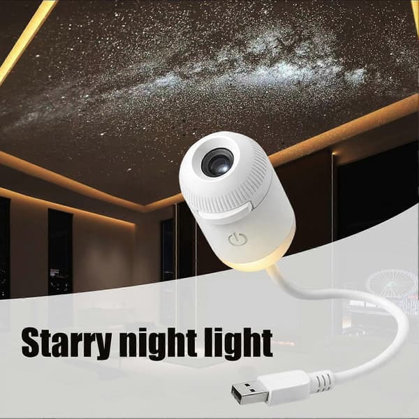 [RM]2-in-1 Star Projector Night Light with Touch Control Adjustable Brightness USB Portable Starry Sky A
