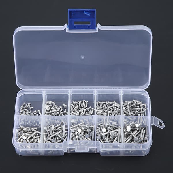 Aluminium Flat Head Rivets - 500 Pack - 3mm-18mm Length