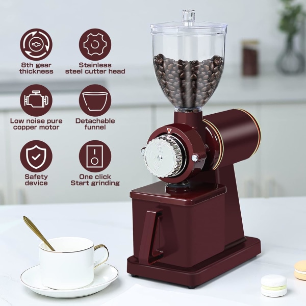 Kahvimylly - Manuaalinen kahvimylly säädettävällä vaihteistolla ja keraamisella kartiomaisella jyrsimellä, käsimylly kotikäyttöön