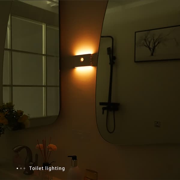 Motion Sensor Night Light - Wireless Stair Lighting - Magnetic Mounting - Rechargeable - Indoor Wall Lamp - Cabinet Lighting - White