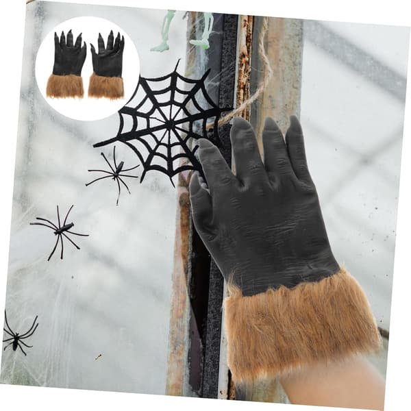 2 st hemska vargvantar Halloween klohandskar läskig fest för Cosplay