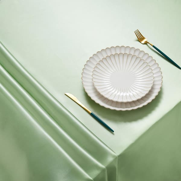 1-pack satin cloth rectangular silky soft tablecloth, satin tablecloths 60 x 102 inches, sage green 1pcs Sage Green 1pcs