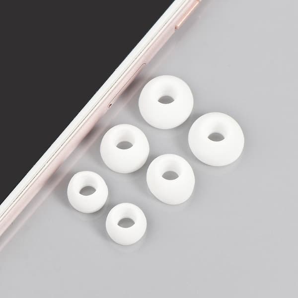 12 stk Silikon ørepropper Øretupper S/M/L Størrelser Ørepropper Myke Gummi Fleksible Ørepropper {DB Transparent Transparent