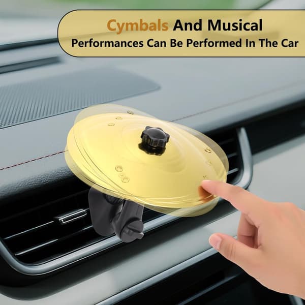 Bilventilcymbaler, Clip-On Minitrumma, Guld, 2-pack, Present till Förare & Musikälskare